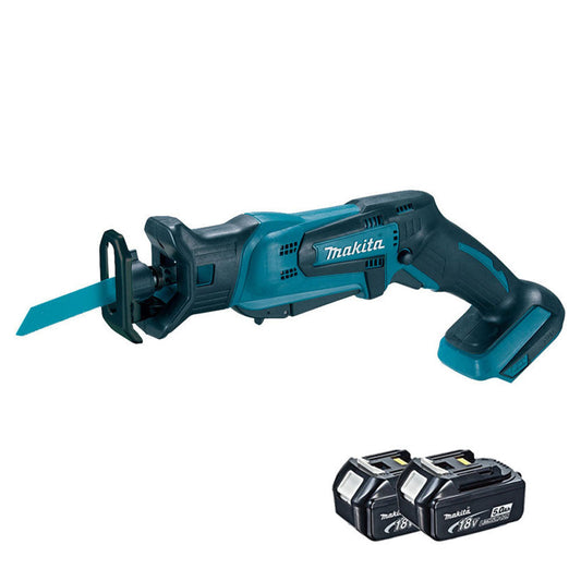 Makita DJR183Z 18V Cordless Reciprocating Saw Body with 2 x 5.0Ah Battery - MonkeyTools
