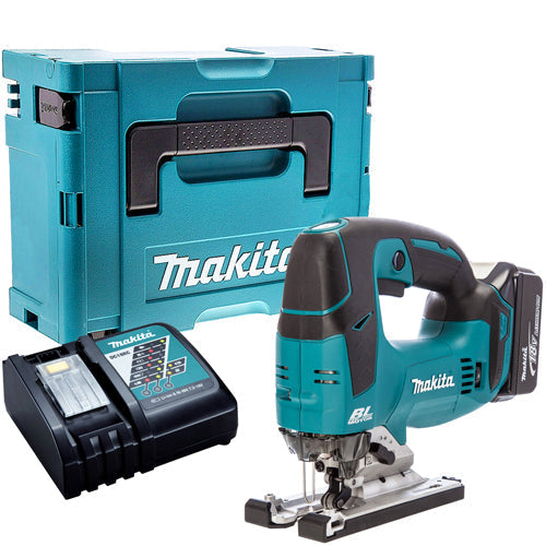 Makita DJV182Z 18V Brushless Jigsaw with 1 x 5.0Ah Battery & Charger in Case - MonkeyTools