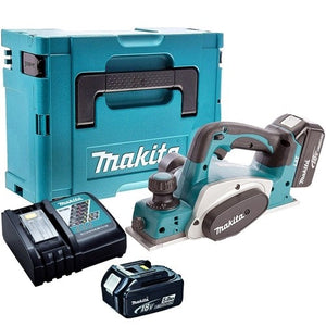 Makita DKP180Z 18V 82mm Planer with 2 x 5.0Ah Batteries & Charger in Case - MonkeyTools
