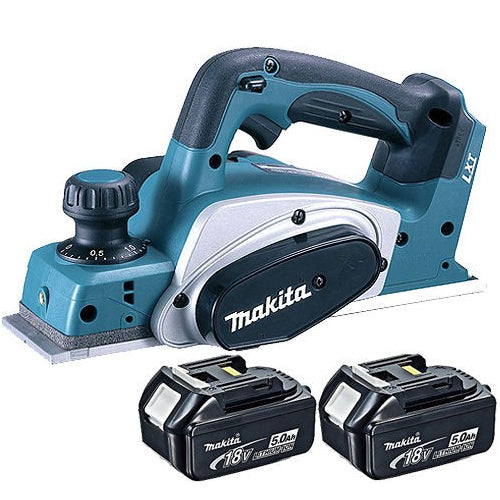 Makita DKP180Z LXT 18V Li-Ion Planer 82mm Body With 2 x 5.0Ah Batteries - MonkeyTools