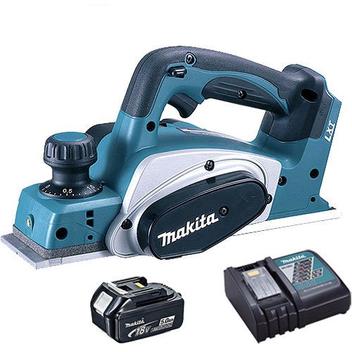 Makita DKP180Z LXT 18V Li-Ion Planer 82mm with 1 x 5.0Ah Battery & Charger - MonkeyTools