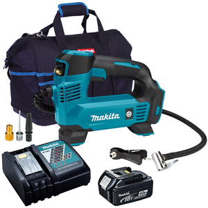Makita DMP180Z 18V Inflator Pump with 1 x 4.0Ah Battery, Charger & Bag - MonkeyTools