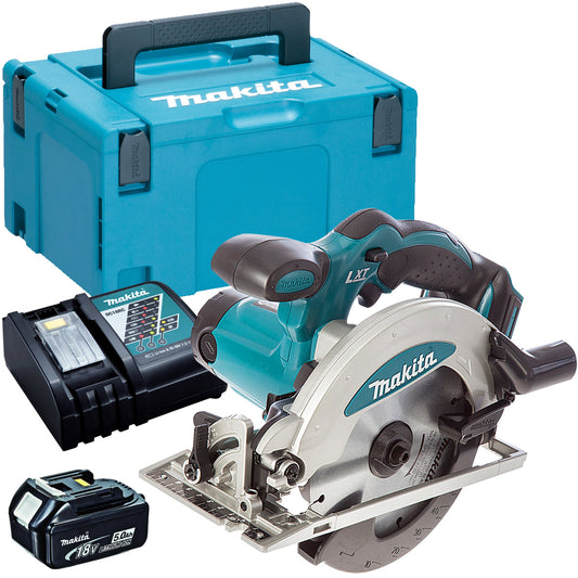 Makita DSS610Z 18V 165mm Circular Saw with 1 x 5.0Ah Battery & Charger in Case - MonkeyTools