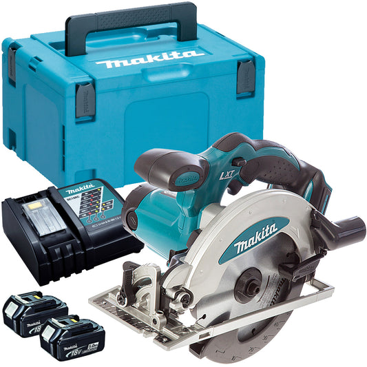 Makita DSS610Z 18V 165mm Circular Saw with 2 x 5.0Ah Batteries & Charger in Case - MonkeyTools