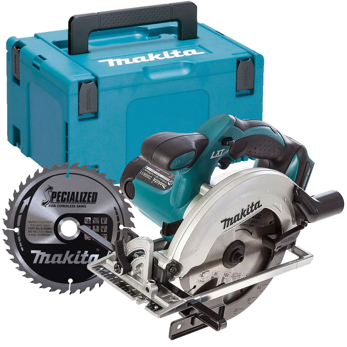 Makita DSS611Z 18V 165mm Circular Saw With Type 3 Case, Inlay & Blade - MonkeyTools