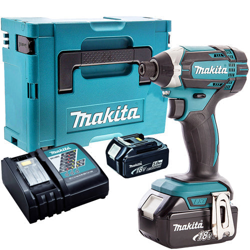 Makita DTD152Z 18V Impact Driver with 2 x 5.0Ah Batteries & Charger in Case - MonkeyTools