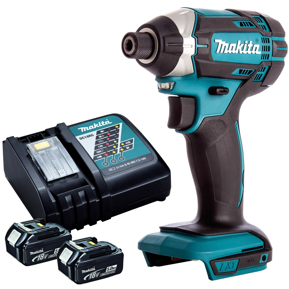 Makita DTD152Z 18V LXT Cordless Impact Driver With 2 x 5.0Ah Batteries & Charger - MonkeyTools