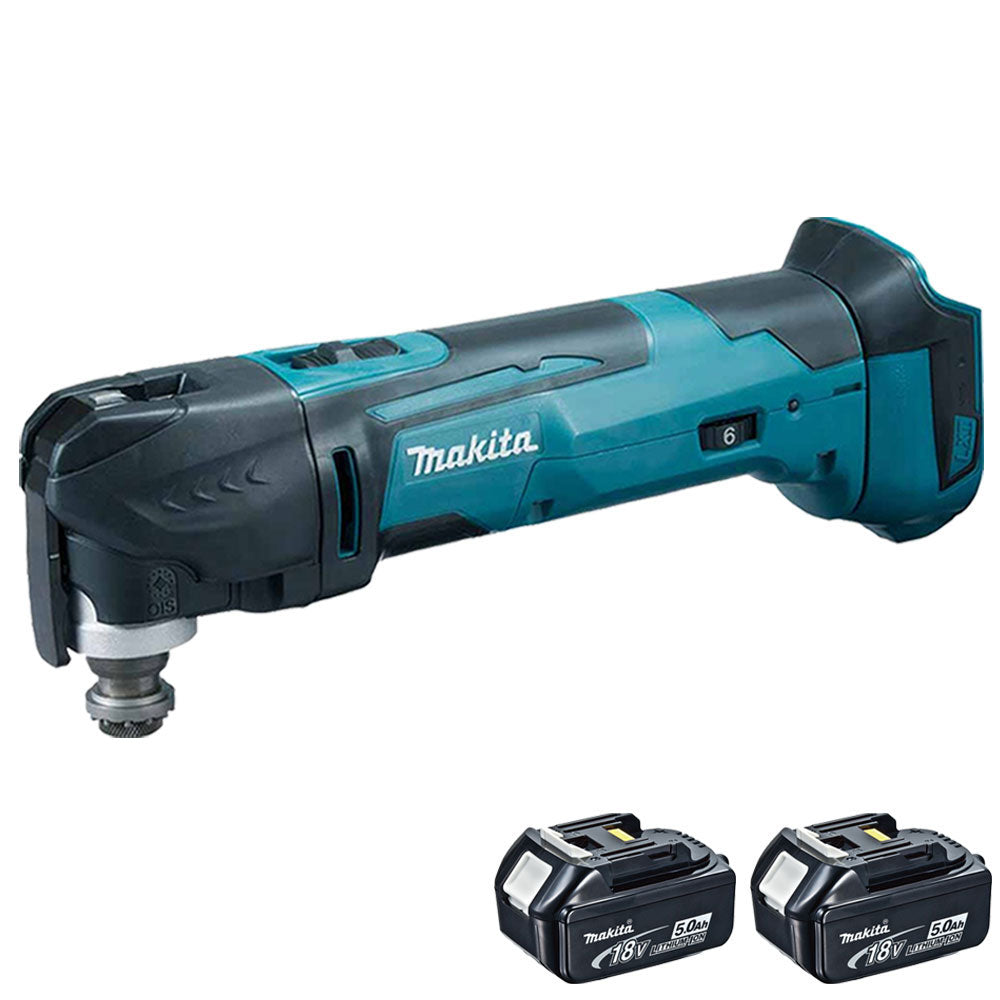 Makita DTM51Z 18V Multi-Tool Keyless Blade Change With 2 x 5.0Ah Batteries - MonkeyTools