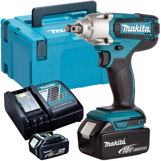 Makita DTW190Z 18V Impact Wrench with 2 x 5.0Ah Batteries & Charger in Case - MonkeyTools