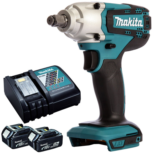 Makita DTW190Z 18V LXT 1/2" Impact Wrench With 2 x 5.0Ah Batteries & Charger - MonkeyTools