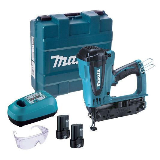 Makita GF600SE 7.2V Second Fix Gas Nail Gun With 2 x 1.5Ah Batteries Charger In Case - MonkeyTools