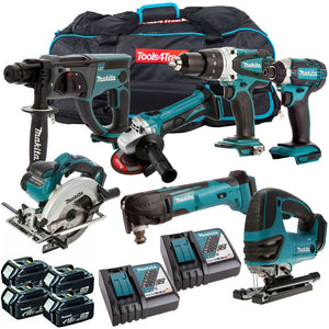 Makita MAK7PC 18V 4 x 5.0Ah LXT Li-ion 7pc Power Tool Kit - MonkeyTools