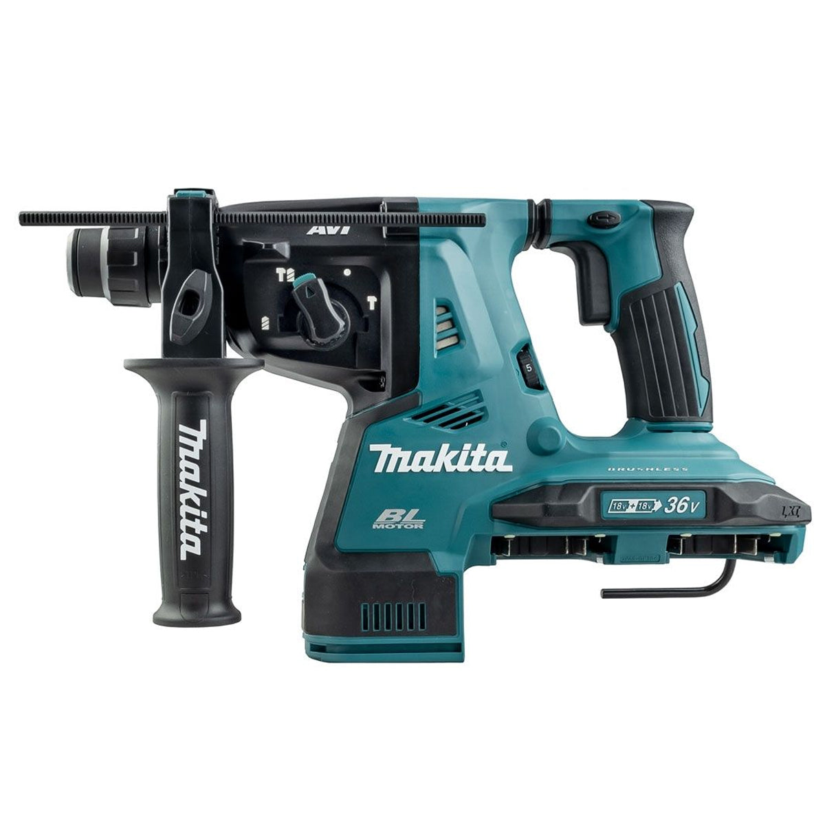 Makita DHR280ZJ 36V Brushless SDS+ Rotary Hammer Drill With 3 Piece Chisel - MonkeyTools