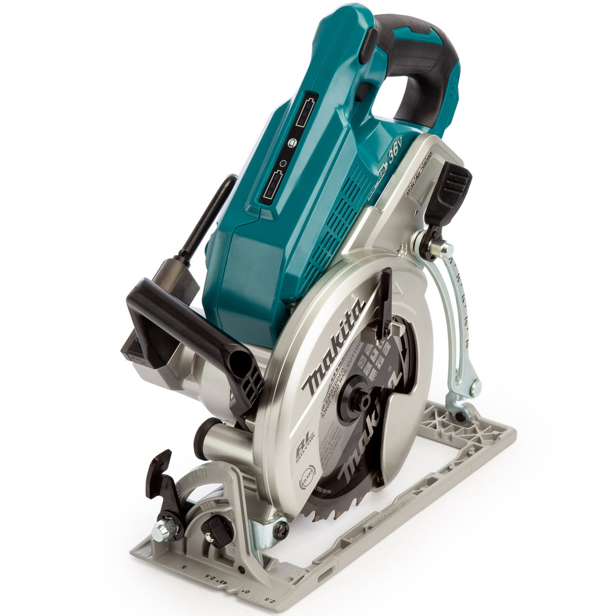 Makita DRS780Z 36V Brushless 185mm Circular Saw with 2 x 5.0Ah Battery Charger & Tool Bag - MonkeyTools