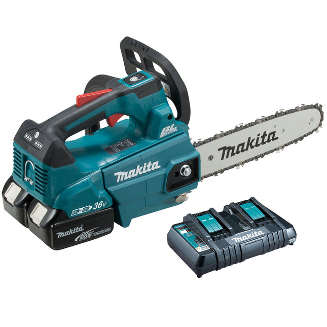 Makita DUC256PG2 36V Brushless Chainsaw 25cm with 2 x 6.0Ah Batteries & Charger - MonkeyTools