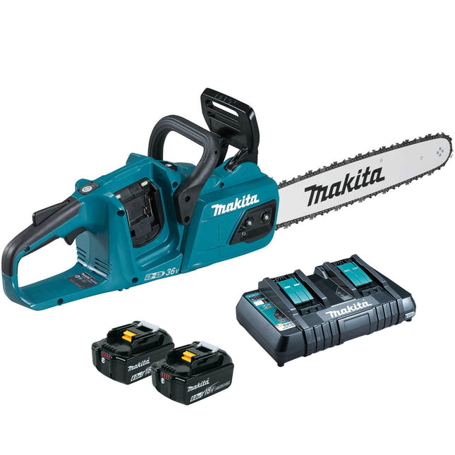Makita DUC355PG2 36V Brushless Chainsaw 35cm with 2 x 6.0Ah Batteries & Charger - MonkeyTools