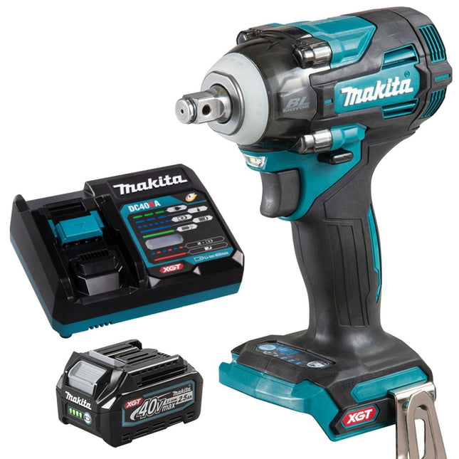 Makita TW004GZ 40V Brushless 1/2" Impact Wrench With 1 x 2.5Ah Battery & Charger - MonkeyTools