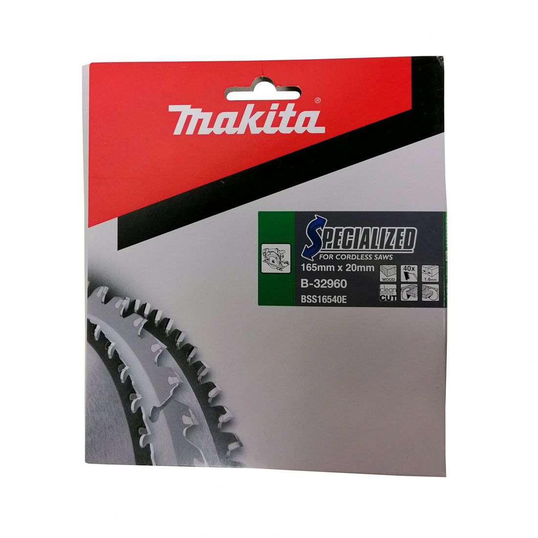 Makita 165mm 40T Wood Specialized Circular Saw Blade B-32960 - MonkeyTools