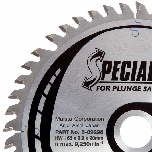 Makita 165mm 48T Wood Specialized Plunge Saw Blade B-33015 - MonkeyTools