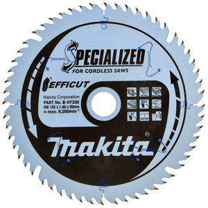Makita 165mm 56T Plunge Saw Blade Efficut B-57336 - MonkeyTools
