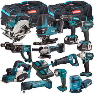 Makita 18V 12 Piece Cordless Kit with 4 x 5Ah Batteries T4TKIT-255 - MonkeyTools