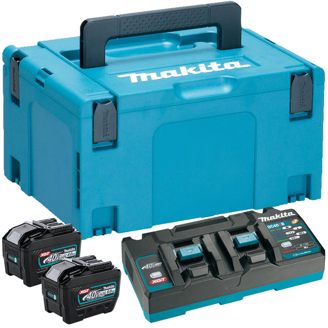 Makita 1910A2-5 40Vmax XGT Power Source Kit 240V With 2 x 8.0Ah BL4080F Batteries, Charger & Case - MonkeyTools