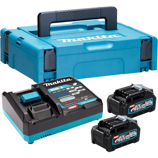 Makita 191K01-6 40Vmax XGT Power Source Kit 240V With 2 x 4.0Ah BL4040 Batteries, Charger & Case - MonkeyTools