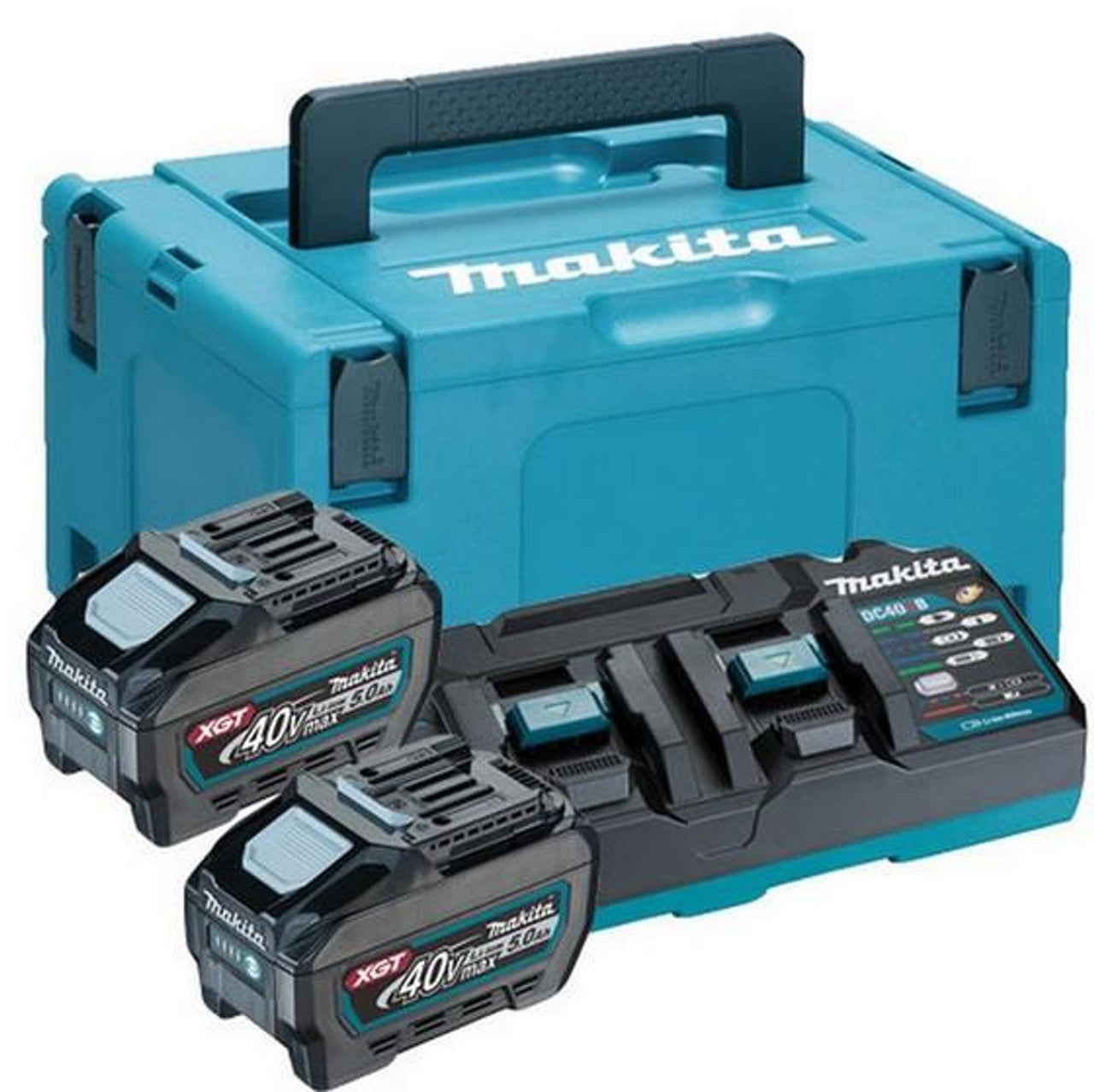 Makita 191U20-2 40VMax XGT Power Source Kit 240V With 2 x 5.0Ah BL4050F Batteries, Charger & Case - MonkeyTools