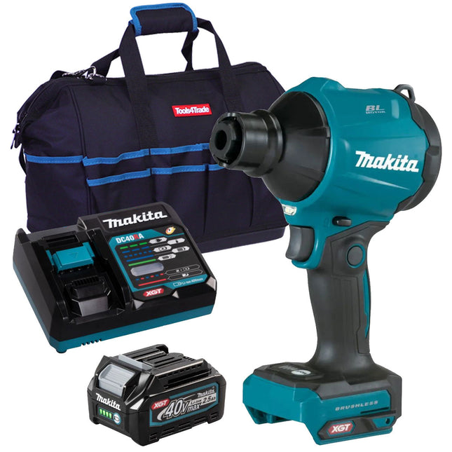Makita AS001GZ 40V Brushless Dust Blower With 1 x 2.5Ah Battery Charger & Bag - MonkeyTools