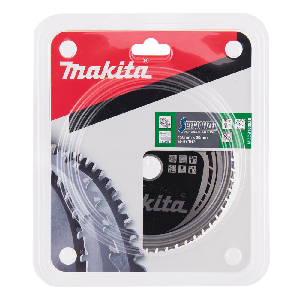 Makita B-47167 150mm x 20mm x 52T Metal Specialized Circular Saw Blade - MonkeyTools