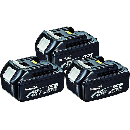 Makita BL1850Bx3 18V LXT Li-Ion 5.0Ah Genuine Battery 196673-6 Pack of 3 - MonkeyTools