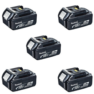 Makita BL1850X5 18V 5.0Ah LXT Li-ion Genuine Makstar Battery (Pack of 5) - MonkeyTools