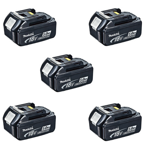 Makita BL1850X5 18V 5.0Ah LXT Li-ion Genuine Makstar Battery (Pack of 5) - MonkeyTools