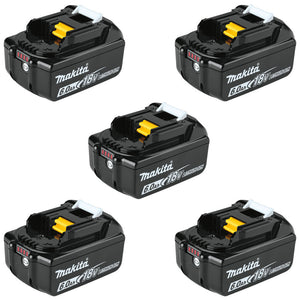 Makita BL1860Bx5 18V LXT Li-ion 6.0Ah Genuine Battery 197422-4 Pack of 5 - MonkeyTools