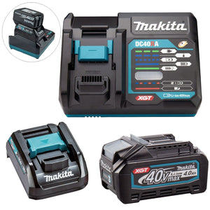 Makita BL4040 40V Max XGT 4.0Ah Battery With Fast Charger & Adaptor - MonkeyTools