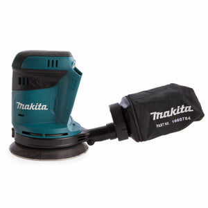 Makita DBO180Z 18V 125mm Random Orbit Sander with 1 x 5.0Ah Battery Charger & Tool Bag - MonkeyTools