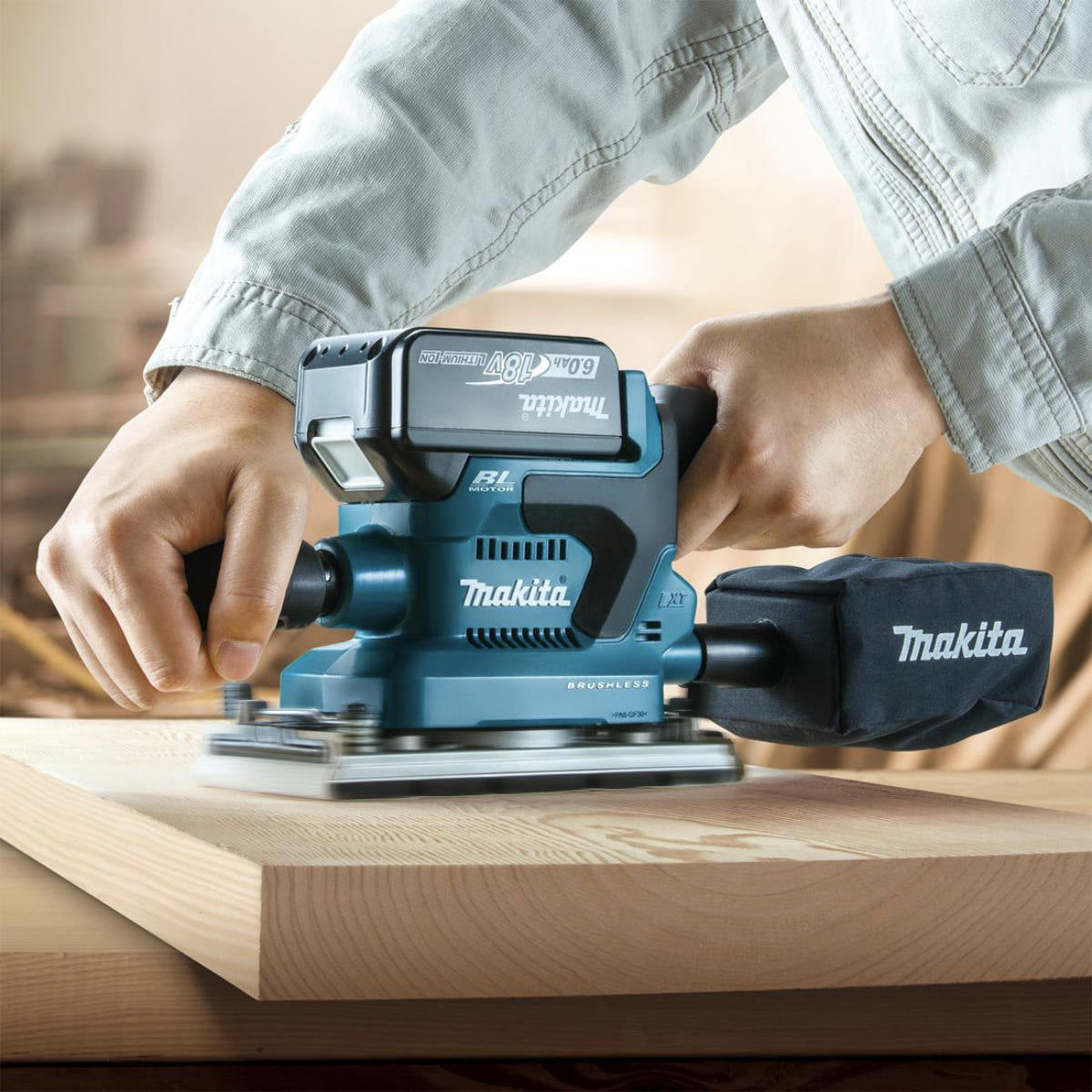 Makita DBO380Z 18V LXT Brushless Finishing Sander Body Only - MonkeyTools
