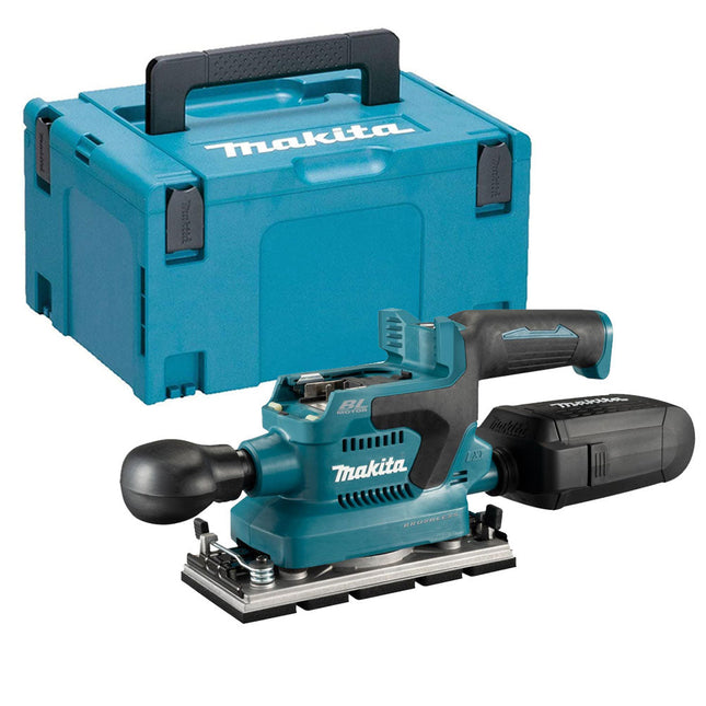 Makita DBO380Z 18V LXT Brushless Finishing Sander Body with Makpac Type 3 Case - MonkeyTools