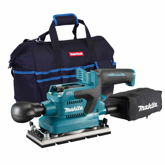 Makita DBO380Z 18V LXT Brushless Finishing Sander with 18" Tool Bag - MonkeyTools