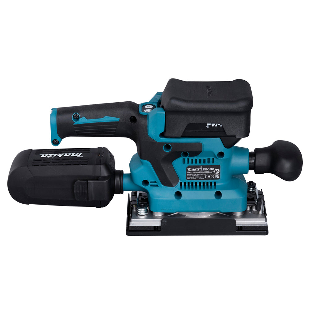 Makita DBO381ZU 18V Brushless Finishing Sander with 1 x 5.0Ah Battery Charger & Bag - MonkeyTools