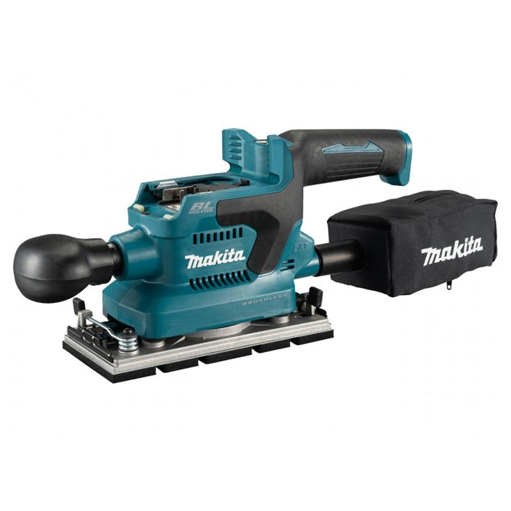 Makita DBO381ZU 18V Brushless Finishing Sander with 1 x 5.0Ah Battery Charger & Bag - MonkeyTools