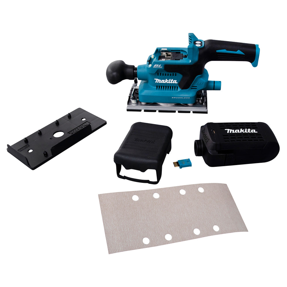 Makita DBO381ZU 18V Brushless Finishing Sander with 1 x 5.0Ah Battery Charger & Bag - MonkeyTools