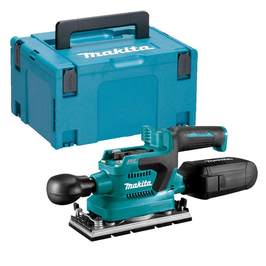 Makita DBO381ZU 18V LXT Brushless Finishing Sander Body with Makpac Type 3 Case - MonkeyTools