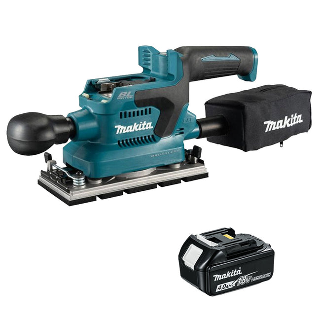 Makita DBO381ZU 18V LXT Brushless Finishing Sander with 1 x 4.0Ah Battery - MonkeyTools