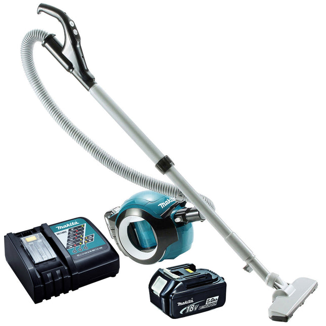 Makita DCL501Z 18V Brushless Cyclone Vacuum Cleaner with 1 x 5.0Ah Battery & Charger - MonkeyTools