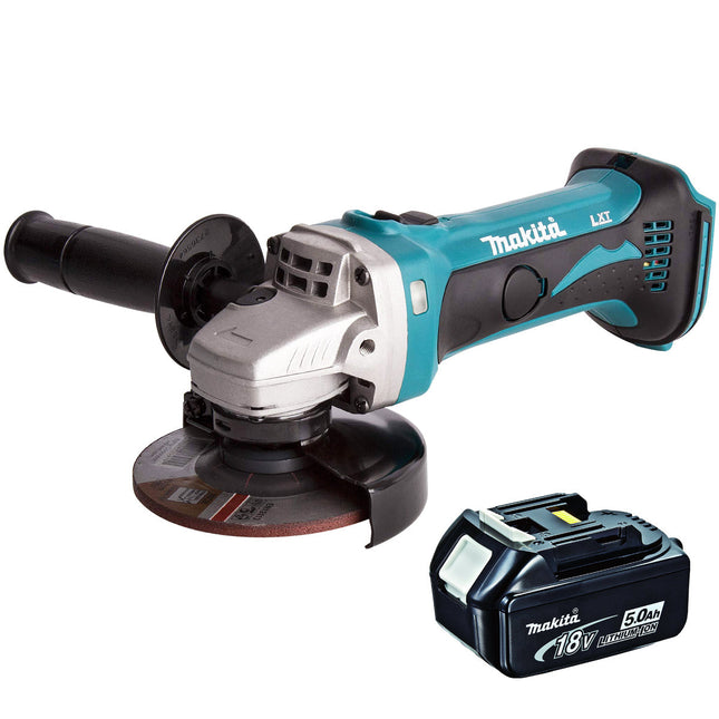 Makita DGA452Z 18V 115mm Cordless Angle Grinder With 1 x 5.0Ah Battery - MonkeyTools