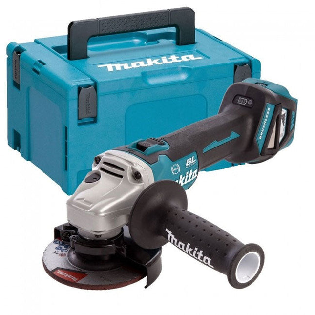 Makita DGA463Z 18V 115mm Brushless Angle Grinder Body With Makpac Case - MonkeyTools