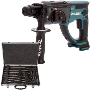 Makita DHR202Z 18V SDS+ Rotary Hammer Drill + 17 Piece Drill Bit Set - MonkeyTools