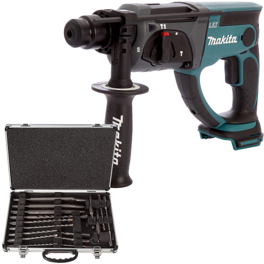Makita DHR202Z 18V SDS+ Rotary Hammer Drill + 17 Piece Drill Bit Set - MonkeyTools