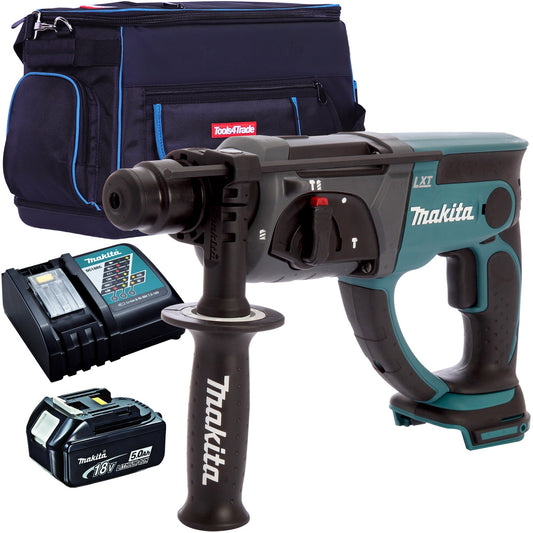 Makita DHR202Z 18V SDS+ Rotary Hammer Drill with 1 x 5.0Ah Battery Charger & Bag - MonkeyTools